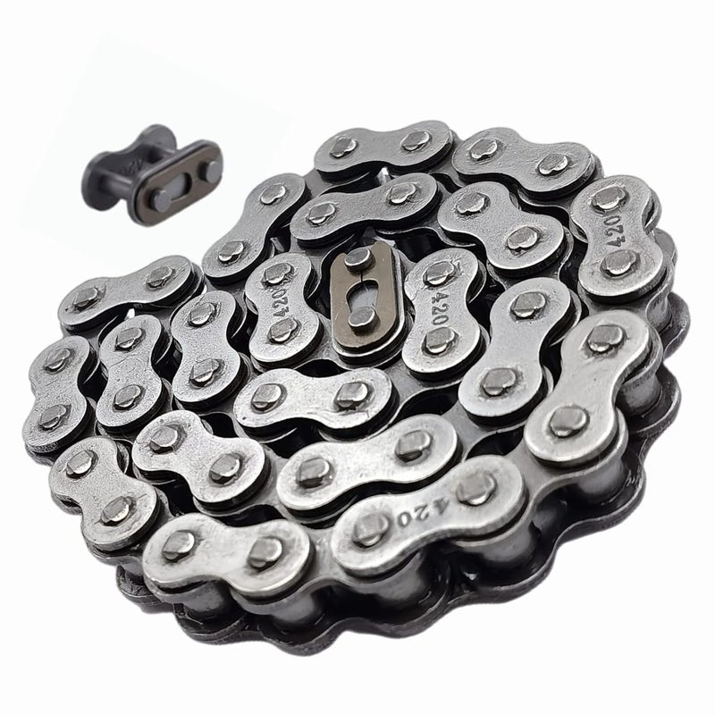 ‎Ran&Rode Front Jackshaft #420 Chain 42 Links fits Coleman CT200U CT200U-EX BT200X Mini Bike Chain MB200 MB165 Baja Warrior Heat Mini Baja Motorsports (#420 Chain 42 Links) - Image 2